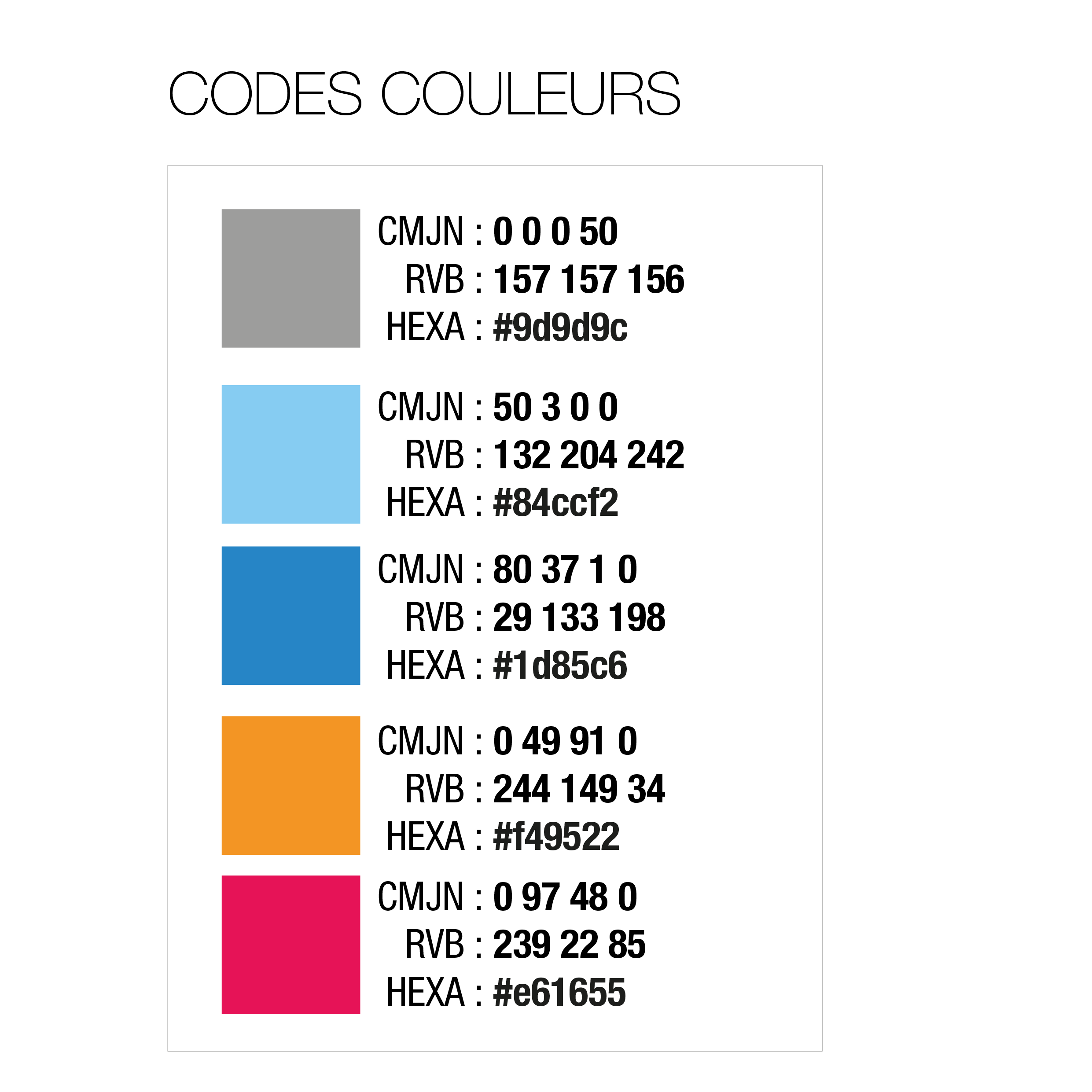 Code couleurs YSA HUB