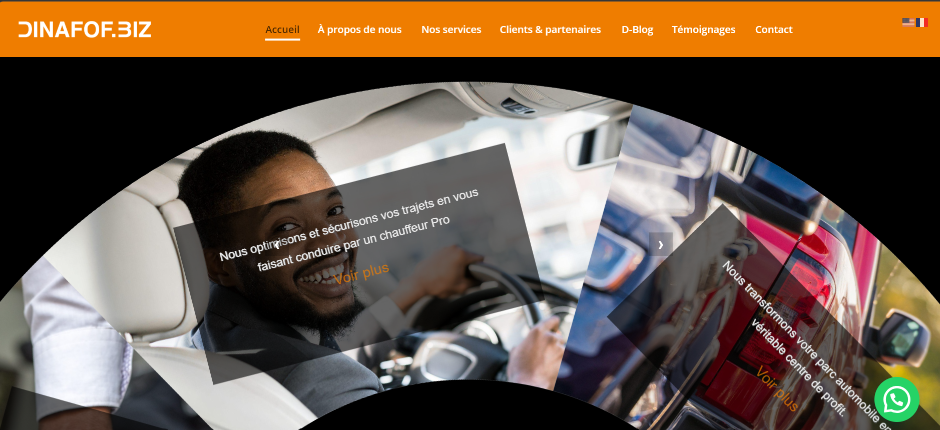 Site web de DINAFOF réalisé par LORDIBRA